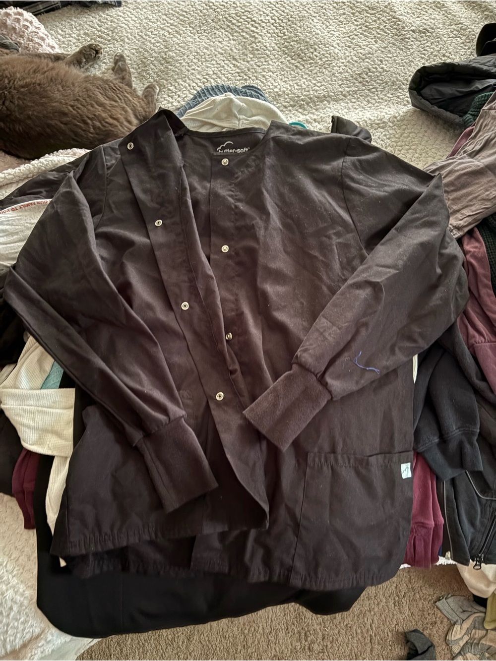 Men's Black Snap-Front Jacket